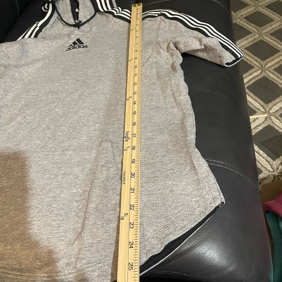 Adidas Gray Hoodie with Stripes SIZE SMALL NEW WITH TAG!! - Picture 6 of 8